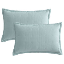 Ascot Waffle Cotton-Blend Standard Pillow Shams (Set of 2)